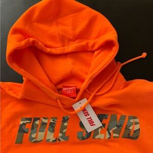 FULL SEND Orange Full Send Hoodie - New with tags! Mens Large
